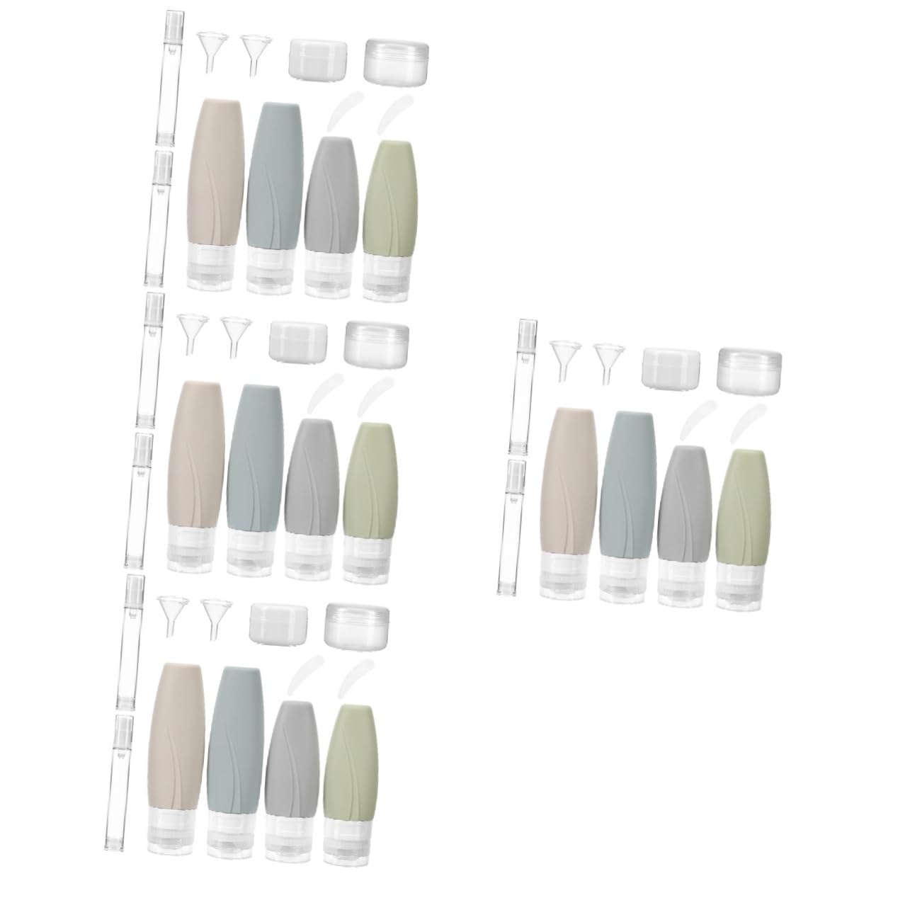 FRCOLOR 4 Sets Silikon Flaschen Set Lotionsflaschen Shampoo Flaschen Quetschflaschen Sprühflaschen Reiseflasche Reisebehälter Für Toilettenartikel Shampoo Spender Toilettenartikel