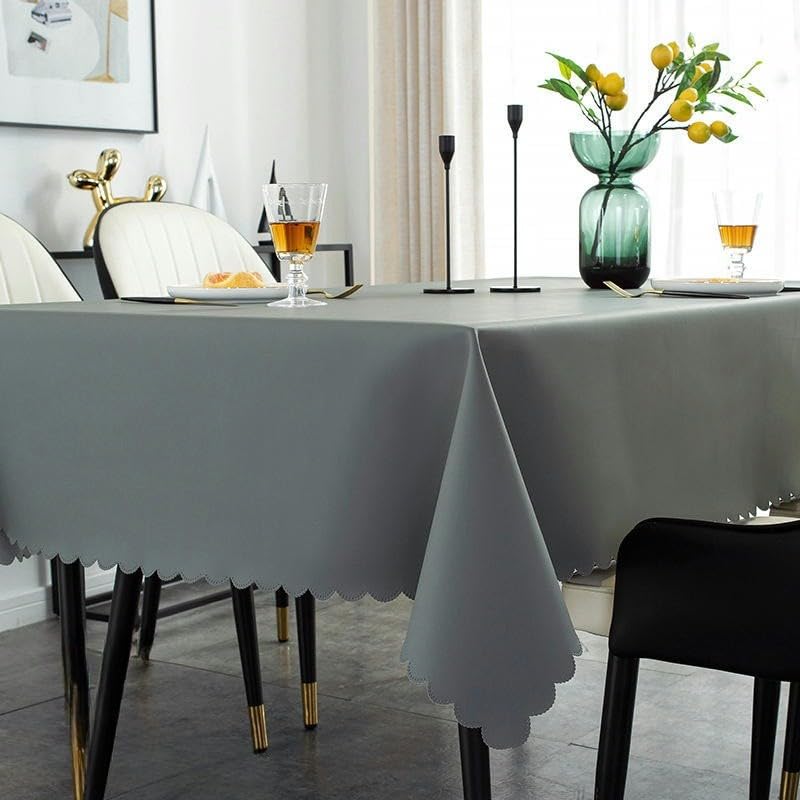 Nappe en PVC essuyable motif fleur rose verte pour grande table rectangulaire de 120 à 250 cm