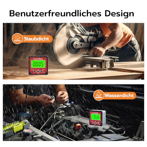 Mcbazel Digitaler LCD Winkelmesser Neigungsmesser, Winkelsucher Inklinometer, Winkelmessgerät