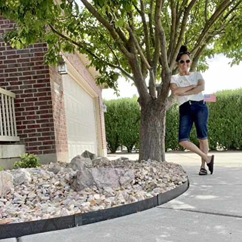 Edge Right - Hammer-In Landscape Edging - 48 Inch Strips - 14-Gauge Cor-Ten Steel - 8 Inch Depth (1 Pack) #TOP5