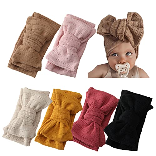 Baby Girl Bow Headbands Newborn Hairband Baby Turban Knotted Headband Nylon Elastic Headwraps for Children Hair Accessories