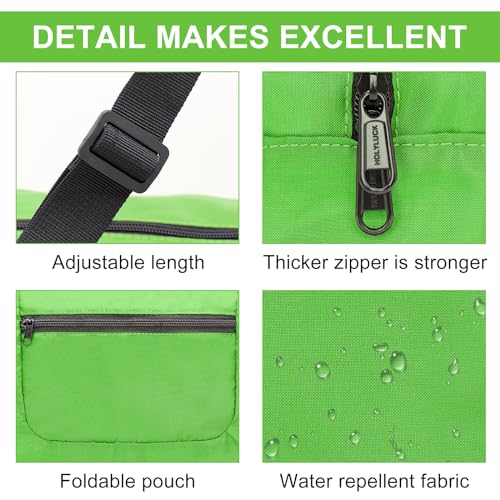 Image of Foldable Travel Duffel Bag for Women & Men Luggage Great for Gym (Green)