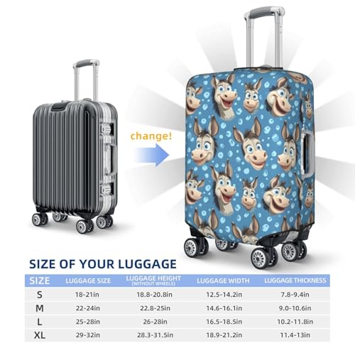 Luggage Cover Protector - Cute Horse Cartoon Print Fit 22-24 Inch Suitcase Covers for Luggage2