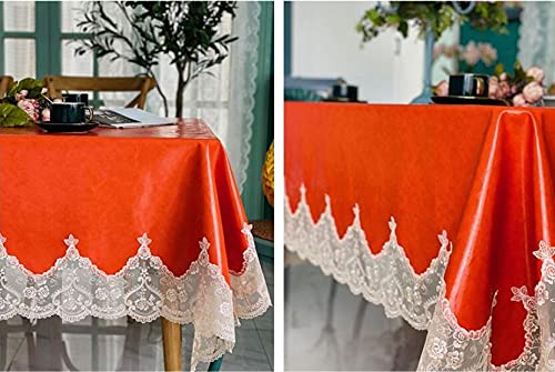Couverture de table à manger orange pour décoration de buffet - 3