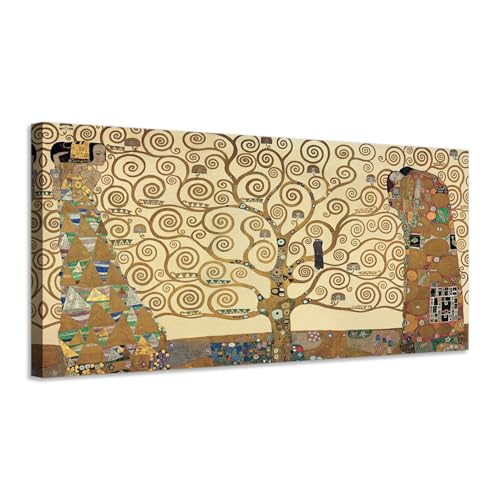 Generico Gustav Klimt – L’albero della vita – quadro stampa su tela con telaio in legno - 140x70 cm