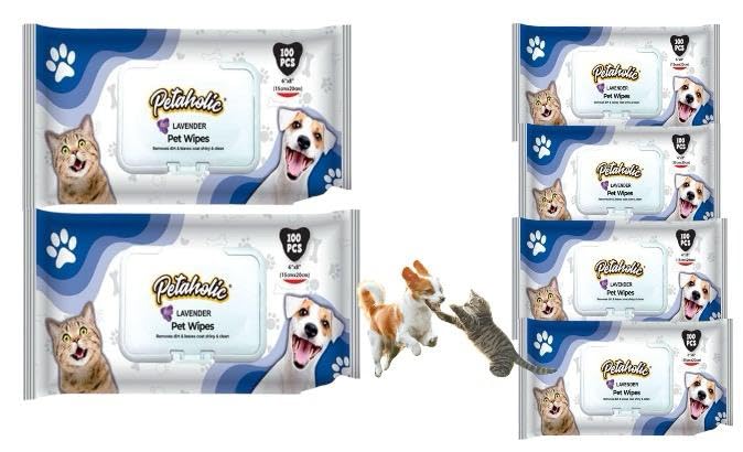 PetaPuppies Petaholic Multipurpose Grooming Wipes for Dogs and Cats Puppies & Pets | (Fresh Lavender Scent Wet Pet Wipes)(Pack of 6) (B0CJFLKH1N) Amazon Price History, Amazon Price Tracker