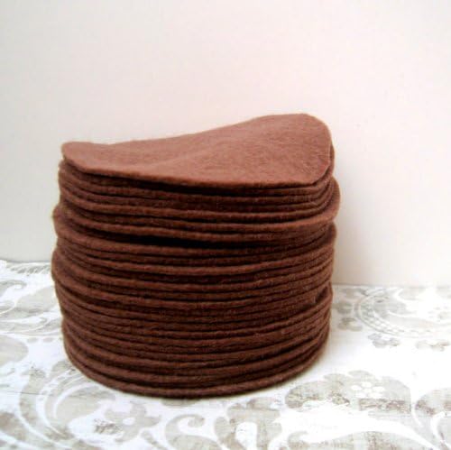 Nakpunar 7 inches Medium Brown Felt Circles - 30 Pieces