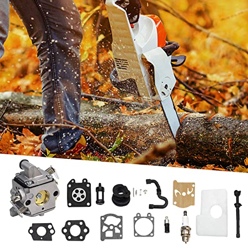 YWNYT MS170 MS180 C1Q-S57A Vergaser-Kit für Stihl 017 018 MS 170 180 180C MS170 MS180 MS170C MS180C Kettensäge/Rasenmäher mit Luftfilter Tune Up Kit