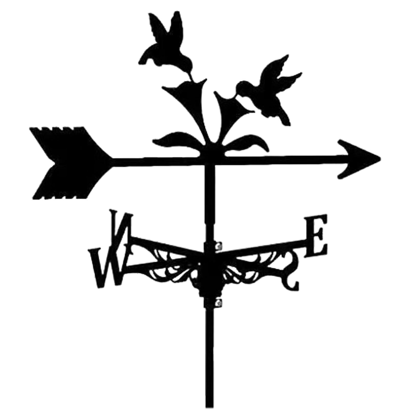 Girouette pour vent de jardin et décoration de toit champêtre en fonte véritable