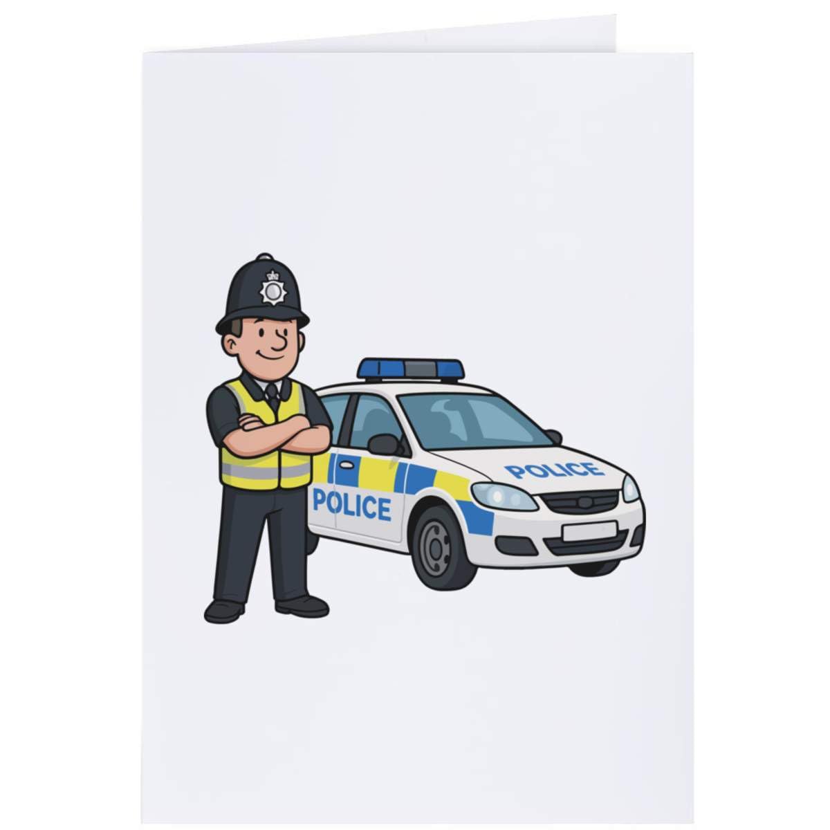 Azeeda 4 x 'Police Officer & Car' Gift Tags/Labels (GI00121921) — image 1