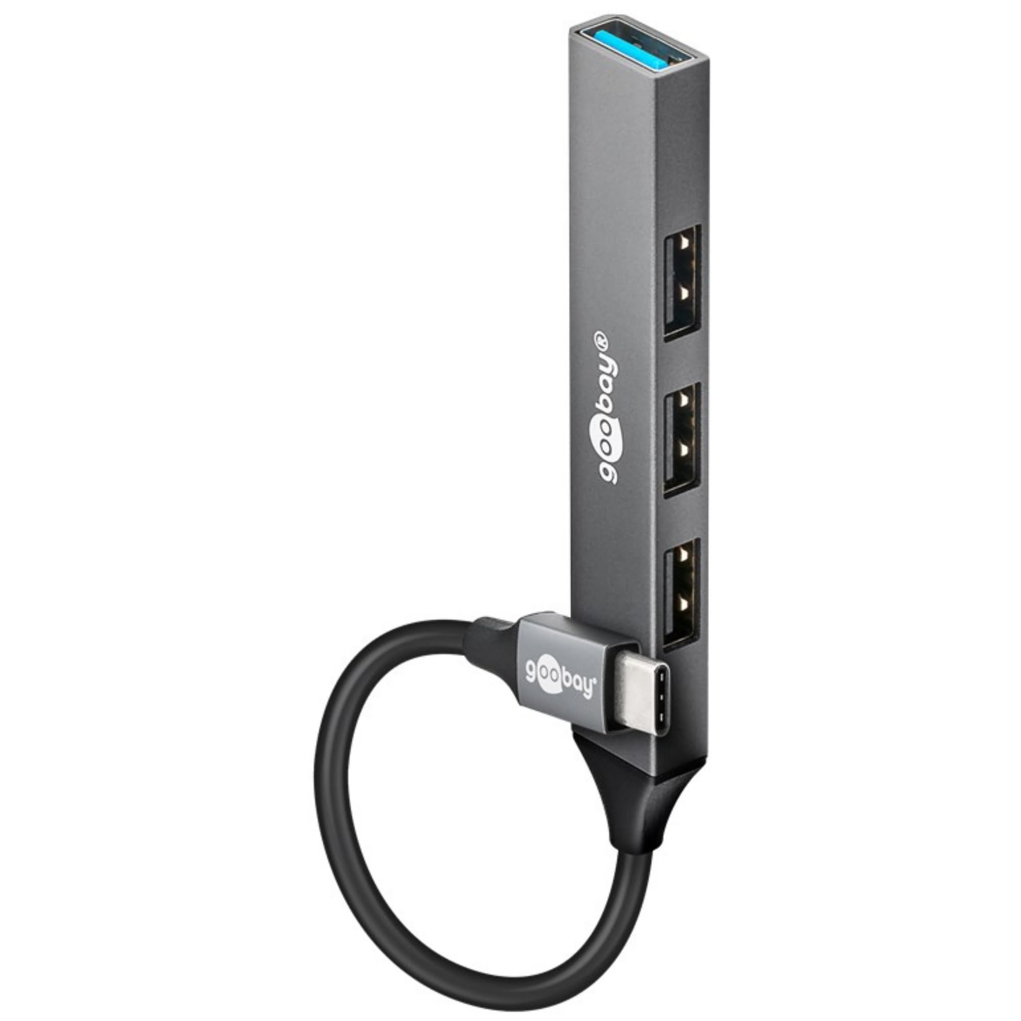 Slim 4-Port USB-Hub, USB-C™ auf USB-A, 5 Gbit/s - 74457