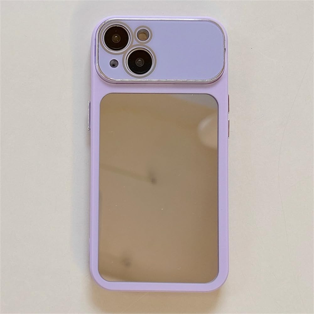 Protection appareil photo iPhone 13 coque antichoc violette miroir