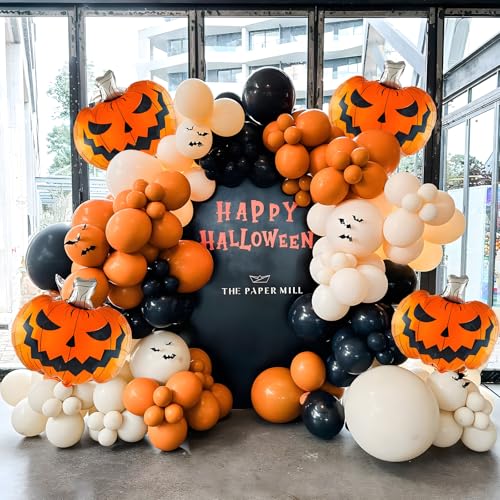 Halloween Balloon Garland Arch Kit with Pumpkin Balloons Orange S...