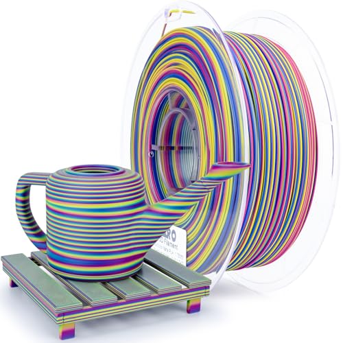 Image of ZIRO Magic Dynamic Color Changing Filament 1.75mm, Fast Color Change Matte PLA Stripes Series, Fit Most FDM 3D Printer, 1KG Spool (No Shine), Spectrum Stripes