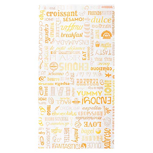 García de Pou 229.16 Bolsas Croissants Parole, 32 G/M2, 19 + 8 x 35 Cm, Set de 250, Blanco