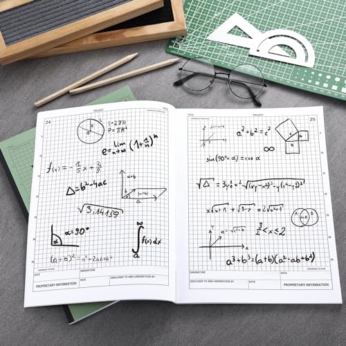 Motiskyy JAO-MOTISKYY-0256 5 Pcs Engineering Notebook 120 Pages Grid Format 8.5 Inch X 11 Inch Paperback Graph Paper Composition Notebook Graph Paper Notebook thumb #5
