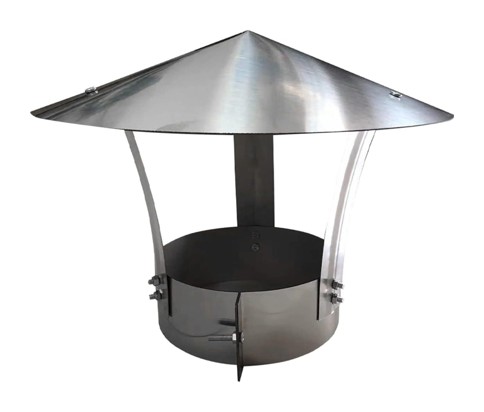 EBZFASO Galvanized Steel Roof Vent Cowl, Chimney Flue Cap Rain Vent Cowl Top All Purpose Customizable(D25cm*45cm/9.84in*17.72in)