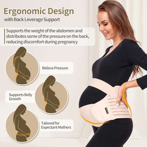 image for ChongErfei Maternity Belt, Pregnancy 3 in 1 Support Belt for Back/Pelv