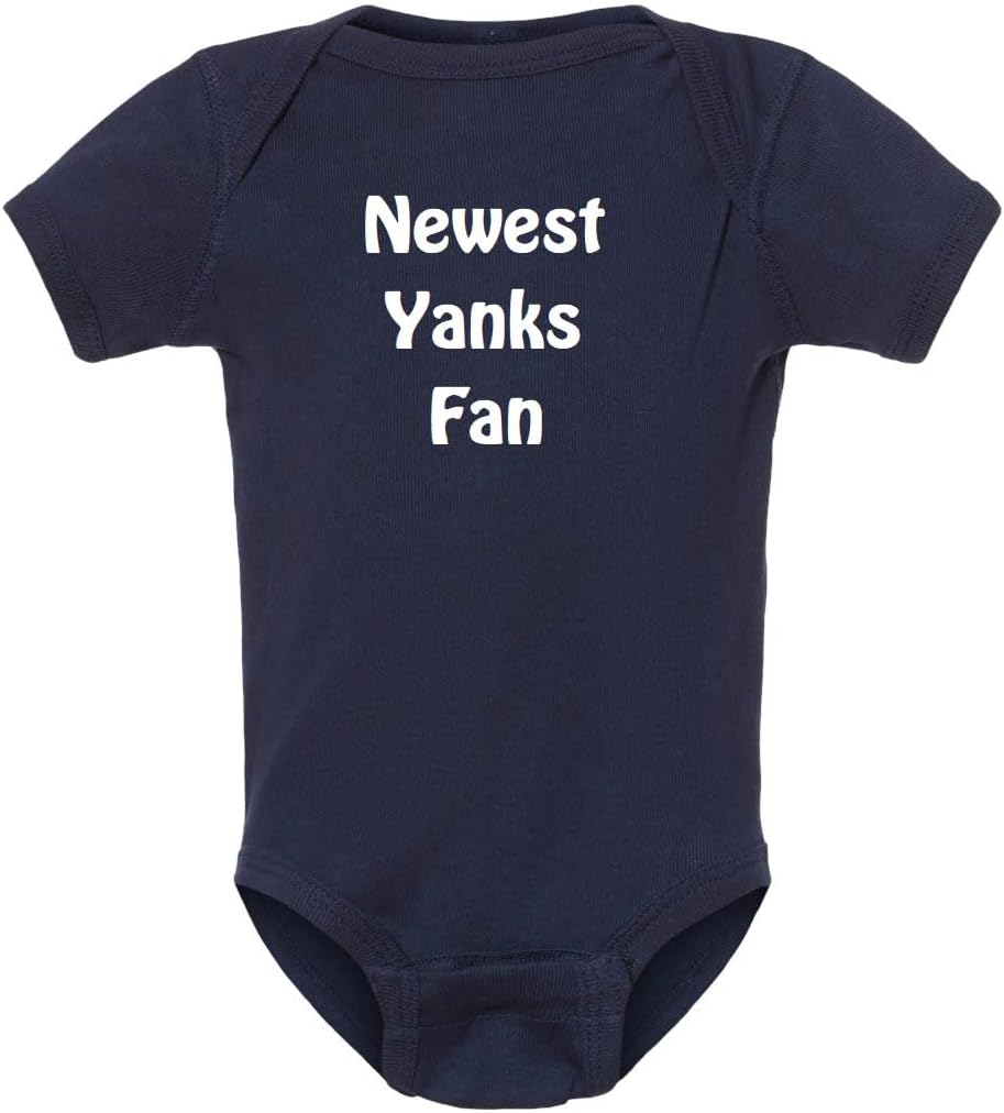 Yankees Fan New Yanks Fan Baby Baseball Bodysuit Outfit