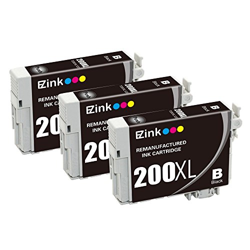 E-Z Ink Remanufactured Ink Cartridge Replacement for Epson 200XL, Compatible with XP-200 WF-2540 XP-300 WF-2530 XP-410 WF-2520 XP-400 XP-310 Printer, Black