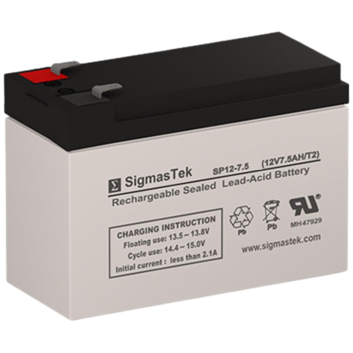 SigmasTek PowerWare PW3110-425VA Compatible UPS Battery, 12V 7.5Ah F2