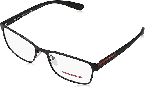 Miniatura 1 de Prada Linea Rossa Lifestyle PS 50GV DG01O1 - Lentes rectangulares de metal de goma negra 2165in