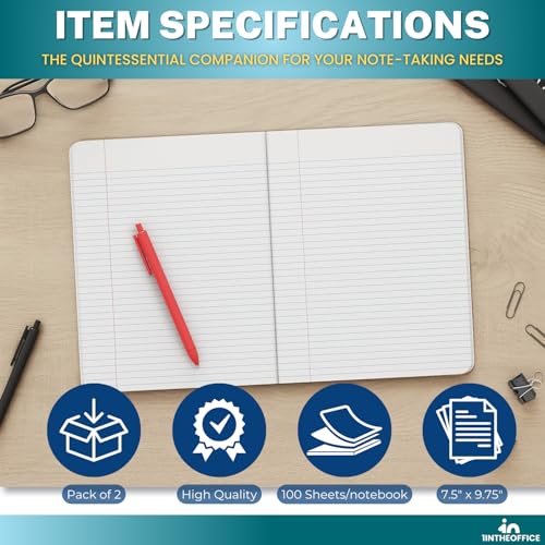 Carnet de composition ligné large pour organiser vos notes de bureau et de cours - 2