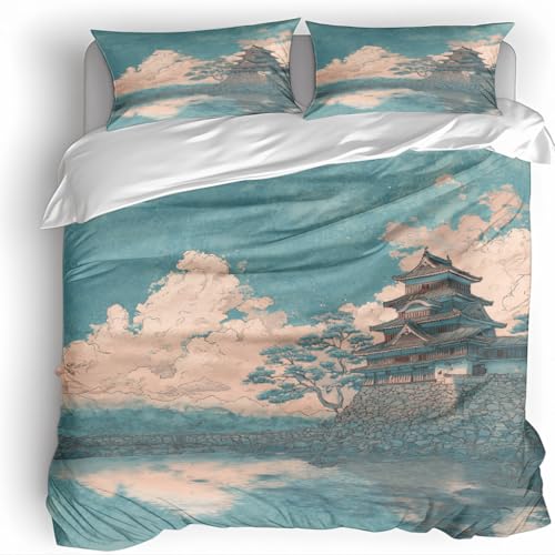 Générique Antiquités Orientales Housse De Couette Adulte Enfant 140X200Cm Parure De Lit Microfibre Imprimée 3D avec Fermeture Éclair Et 2 Taies D'Oreill...