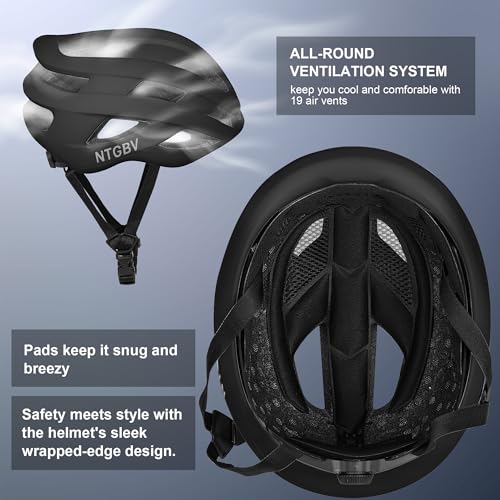 Adult Bike Helmet for Men/Women with Helmet Bag 2 Removable