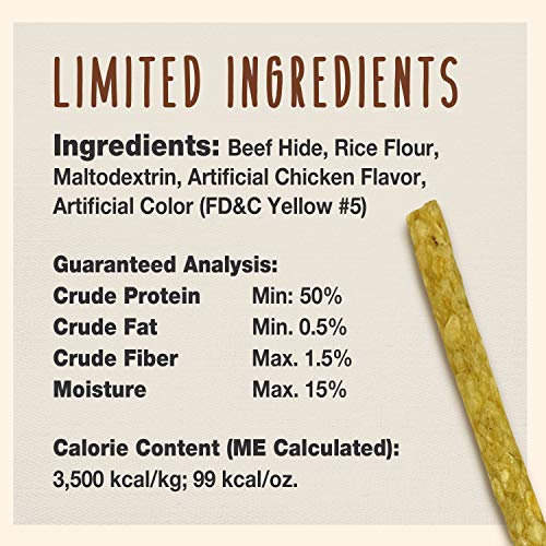 Cadet Premium Grade Munchy Beef Hide Sticks 5 Inch, 100 Pack #TOP2
