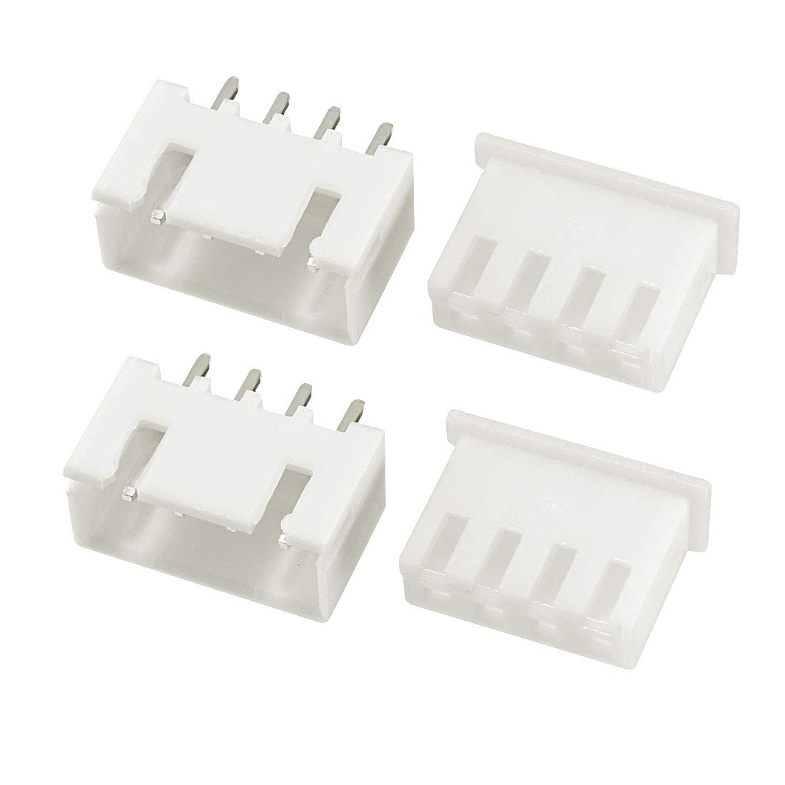 coppi☺︎　0417 uxcell 50 Pairs 2.54mm Pitch 4P XH2.54-4P Connector Female