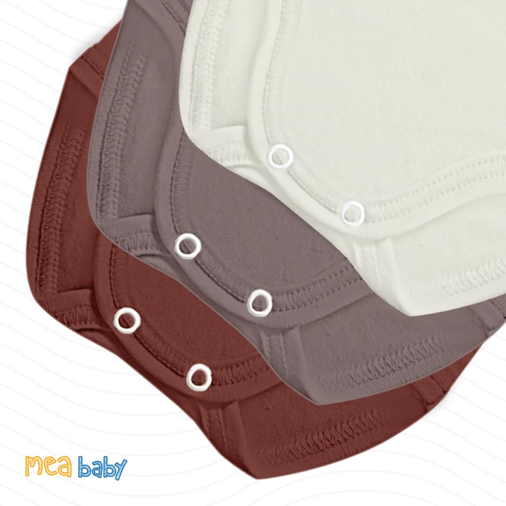 MEA BABY Body unisex per neonato, maniche lunghe, 100% cotone, confezione da 5 pezzi