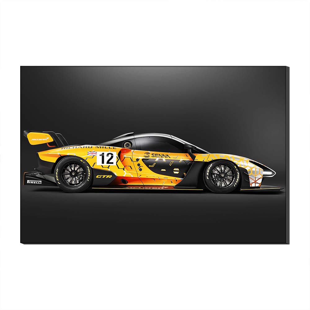 Toile McLaren jaune art moderne pour décorer un grand mur