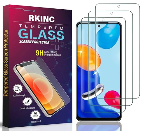 RKINC Screen Protector [3-Pack] for Samsung Galaxy S21 FE 5G, Tempered Glass Film Screen Protector, 0.33mm [Bubble-Free][Anti-Scratch][Anti-Shatter]