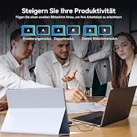 Showscren 16 Zoll Tragbarer Touchscreen Monitor, 10-Punkt Touch, 1920x1200 IPS, CNC Metallgehäuse, USB-C & HDMI, mit Schutzhülle für Laptop – Ansicht 5