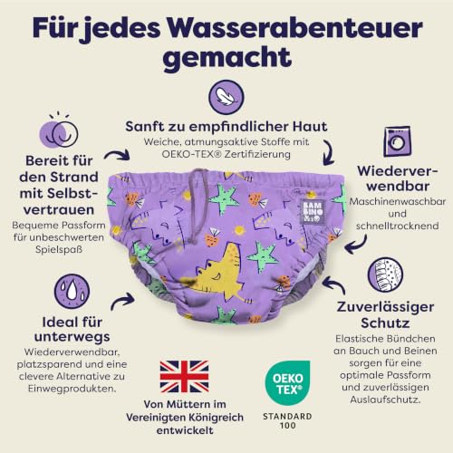 Bambino Mio Wiederverwendbare Schwimmwindel, Gleiten, 0-6 Monate, Strandmode-Essentials für Babys und Kleinkinder, Jungen und Mädchen. – Ansicht 3