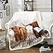 Highland Cattle Pattern Throw Blanket Highland Cow Blanket for Kids Boys Girls Farmhouse Cow Landscape Blanket for Chair Office Room,Baby (30 x 40 Inches)