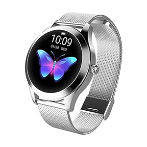 ZDY Smart Watch KW10, ronde touchscreen, IP68, waterdichte smartwatch voor damesperiode, fitness-tracker met hartslag- en slaapstappenteller, armband voor IOS/Android.