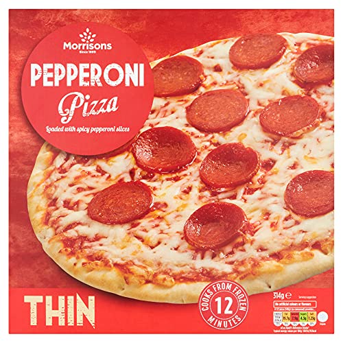 Morrisons Thin Pepperoni Pizza 314g (Frozen)