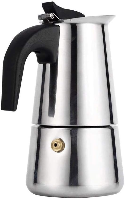 Espresso Maker - Moka Pot Made of Stainless Steel - for Full Bodied Coffee, Makes 6 Cups of Espresso
