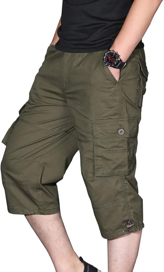 Mens calf length cargo shorts Clearance