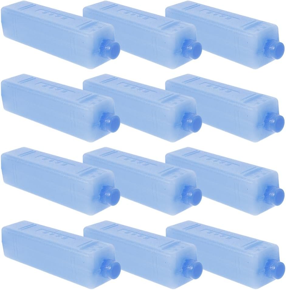 Yardwe 12Pcs Ice Crystal Box Ice Bags Reusable Freezer Packs for Cooler Air Conditioner Fan Food Preservation Rapid Cooling 6.57 Inch