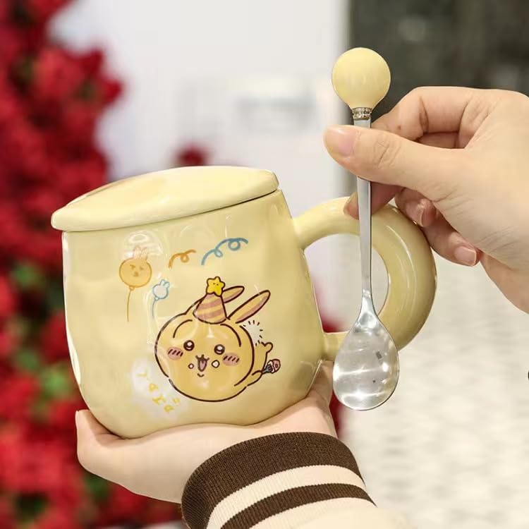 ウサギデザイン マグカップ ギフトセット Amazon.co.jp: [ロトンシハイ] マグカップ 蓋付きウサギ柄 陶器