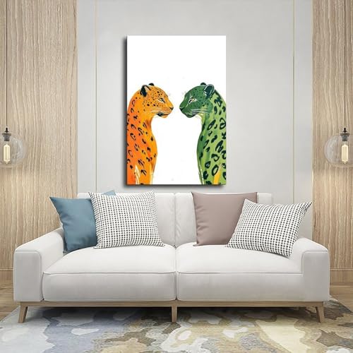 Poster vintage imprimé léopard sur toile idée cadeau originale - 5