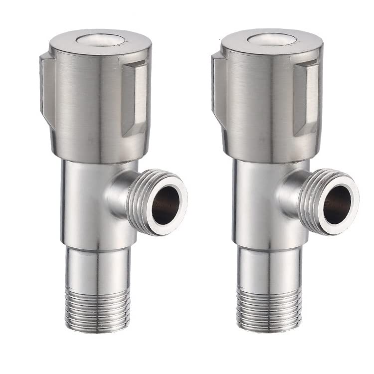 Rubik Angle Valve Set, SUS304 Stainless Steel G1/2 Thread For Hot & Cold Water Flow Control