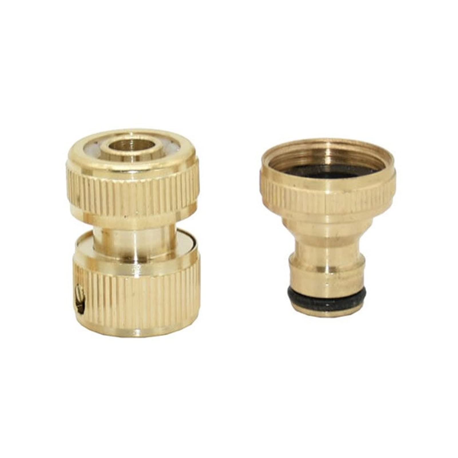 Conector de montaje Latón femenino 3/4 a 1/2 3/4 Conector de manguera 16 mm 20 mm Manguera de jardín Adaptador de conexión Agitadora de agua Adaptador de pistola de agua 5 Conjuntos