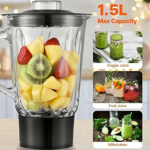 1400w Electric Stand Mixers for Baking Food Processor Blender Multifunctional 5 Speed Kitchen Mixer, 10l Stainless Steel Mixing Bowl, Removable Splash Guard, Whisk - Image 7