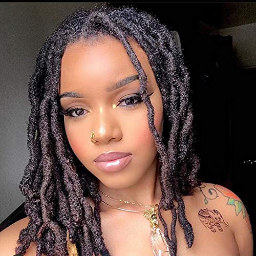 JISHENG 100% Hand-made Permanent Loc Extensions Remy Human Hair Dreadlocks (10 inch, 0.6cm-70 strands)