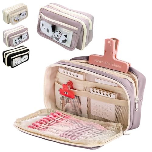 Mochilas Y Bolsas, Shoes Estuche para Lápices de Gran Capacidad, Estuche para Lápices con Múltiples Ranuras,Lapiceras Organizadoras de Lona Organizador de Papelería para Escolar...