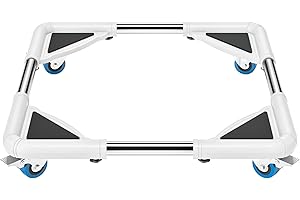 DAILYLIFE Adjustable Washing Machine Stand with Locking Wheels - Ultimate Appliance Mobility Solution